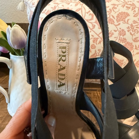 Prada Black Strappy Heels - Picture 1 of 9